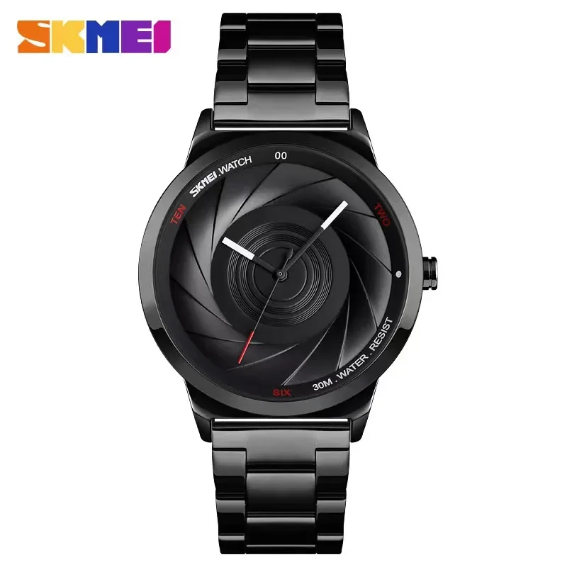 Luxury Watch Top 10 - SKMEI 9210 ファッション 3D ファッションダイヤルメンズ腕時計トップブランドの高級フルスチールビジネス 30