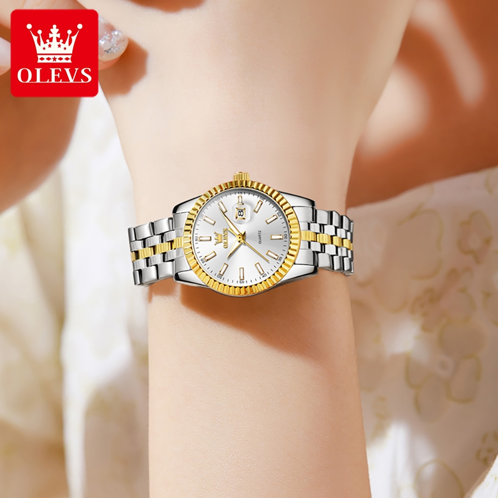 OLEVS 5593 トップ女性の腕時計ステンレス鋼防水自動 - Luxury Watch Top 10 のレビューと価格