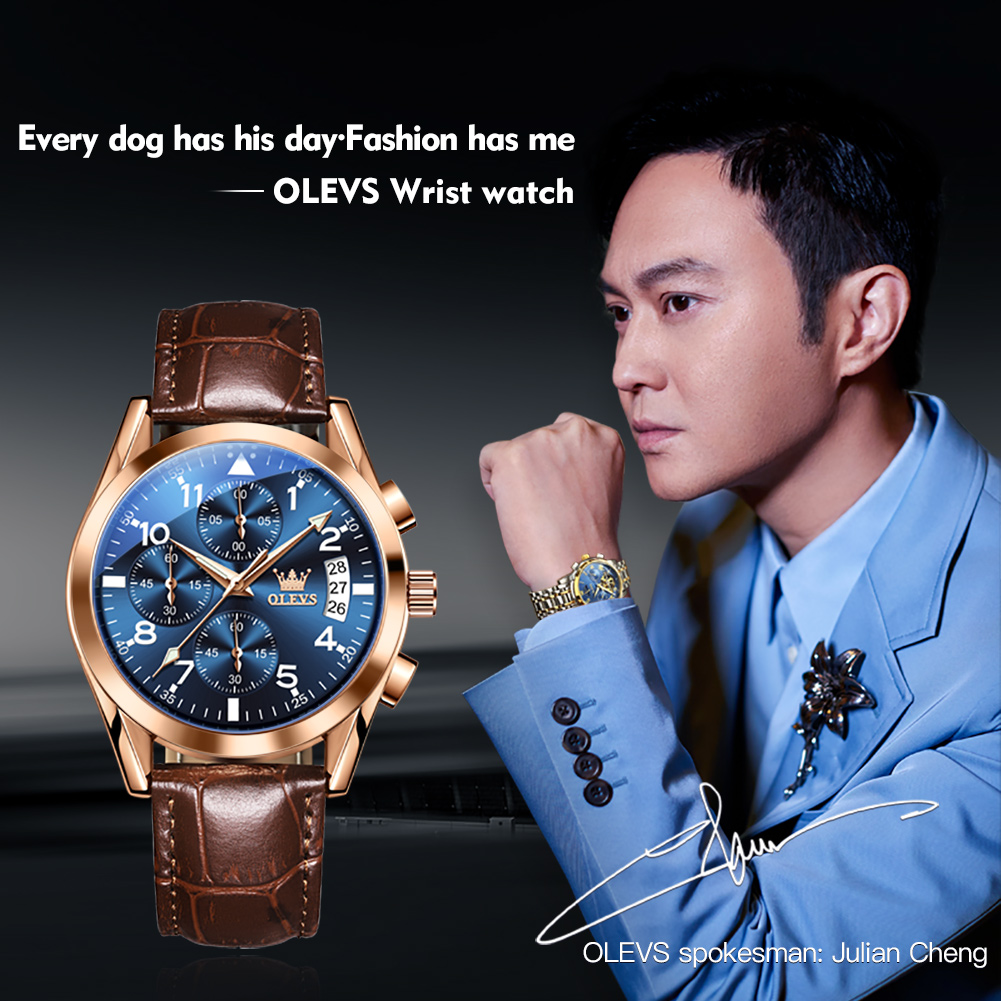 OLEVS 2878 高級メンズ腕時計 防水夜光クォーツ腕時 - Luxury Watch Magazine のレビューと価格