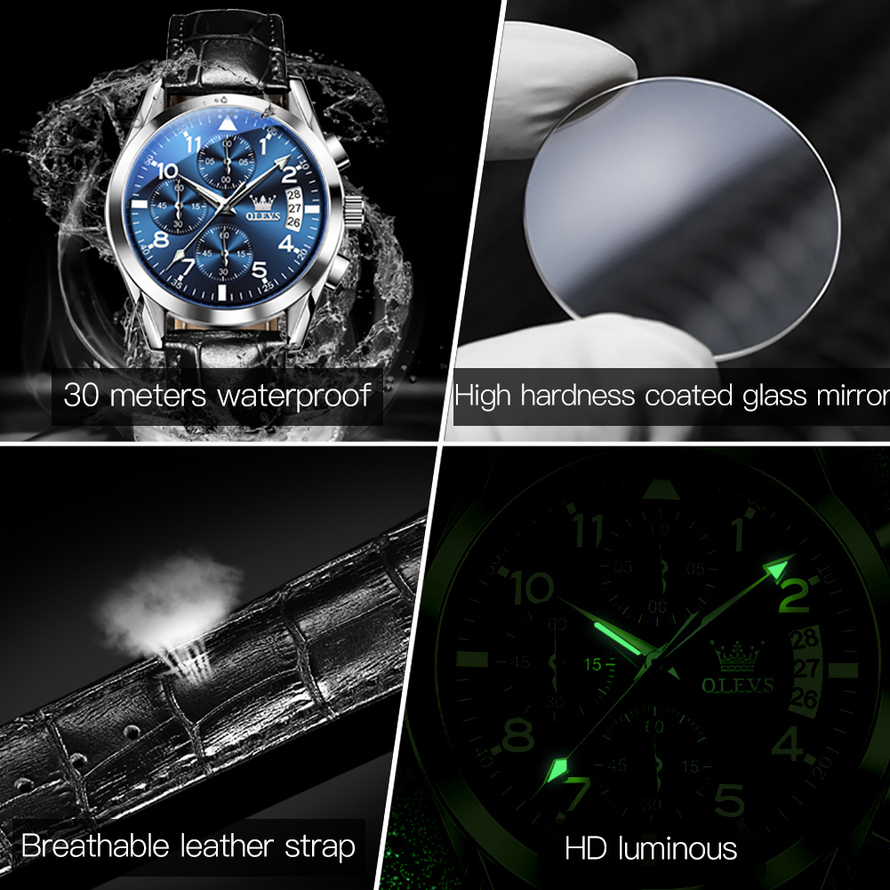 OLEVS 2878 高級メンズ腕時計 防水夜光クォーツ腕時 - Luxury Watch Magazine のレビューと価格