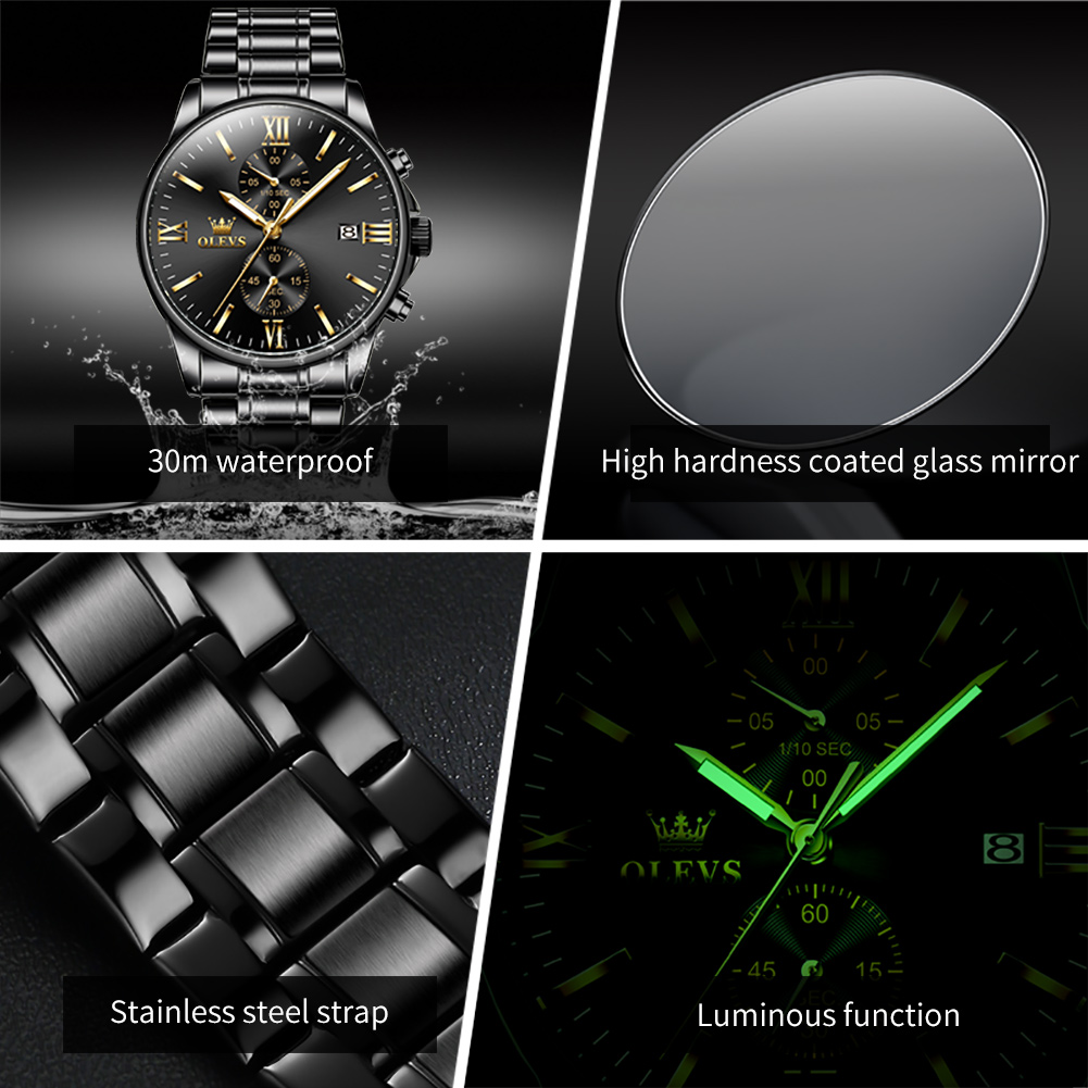 OLEVS 2886 クラシックブラッククォーツ時計男性用エ - Luxury Watch Magazine のレビューと価格