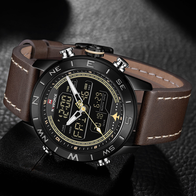 Naviforce-クォーツスポーツウォッチ,本革,耐水性, - Luxury Watch Magazine のレビューと価格