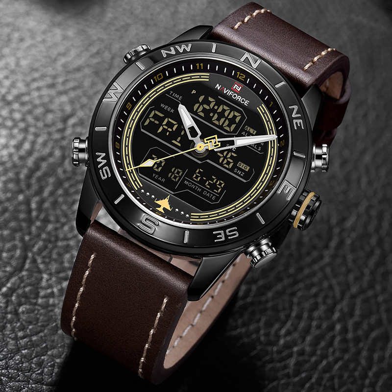 Naviforce-クォーツスポーツウォッチ,本革,耐水性, - Luxury Watch Magazine のレビューと価格