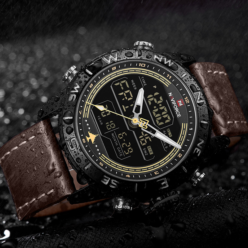 Naviforce-クォーツスポーツウォッチ,本革,耐水性, - Luxury Watch Magazine のレビューと価格