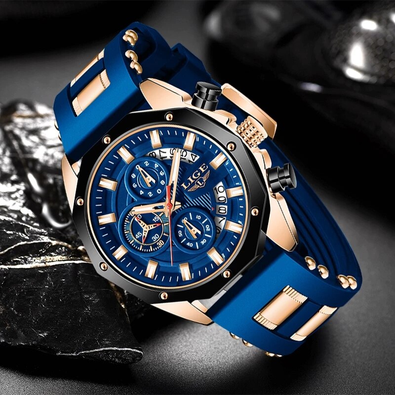 Ligeファッション男性時計トップブランド高級シリコンスポー - Luxury Watch Magazine のレビューと価格
