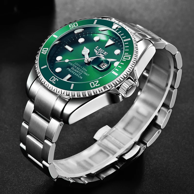 Lige-男性用時計,ファッションブランド,高級,防水,30 - Luxury Watch Magazine のレビューと価格