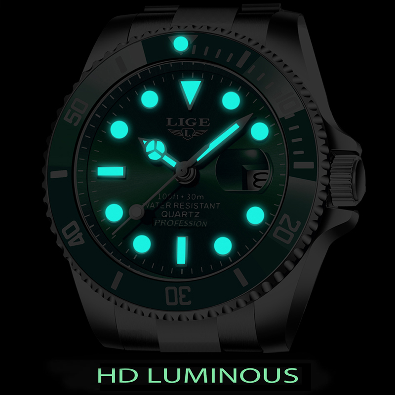 Lige-男性用時計,ファッションブランド,高級,防水,30 - Luxury Watch Magazine のレビューと価格