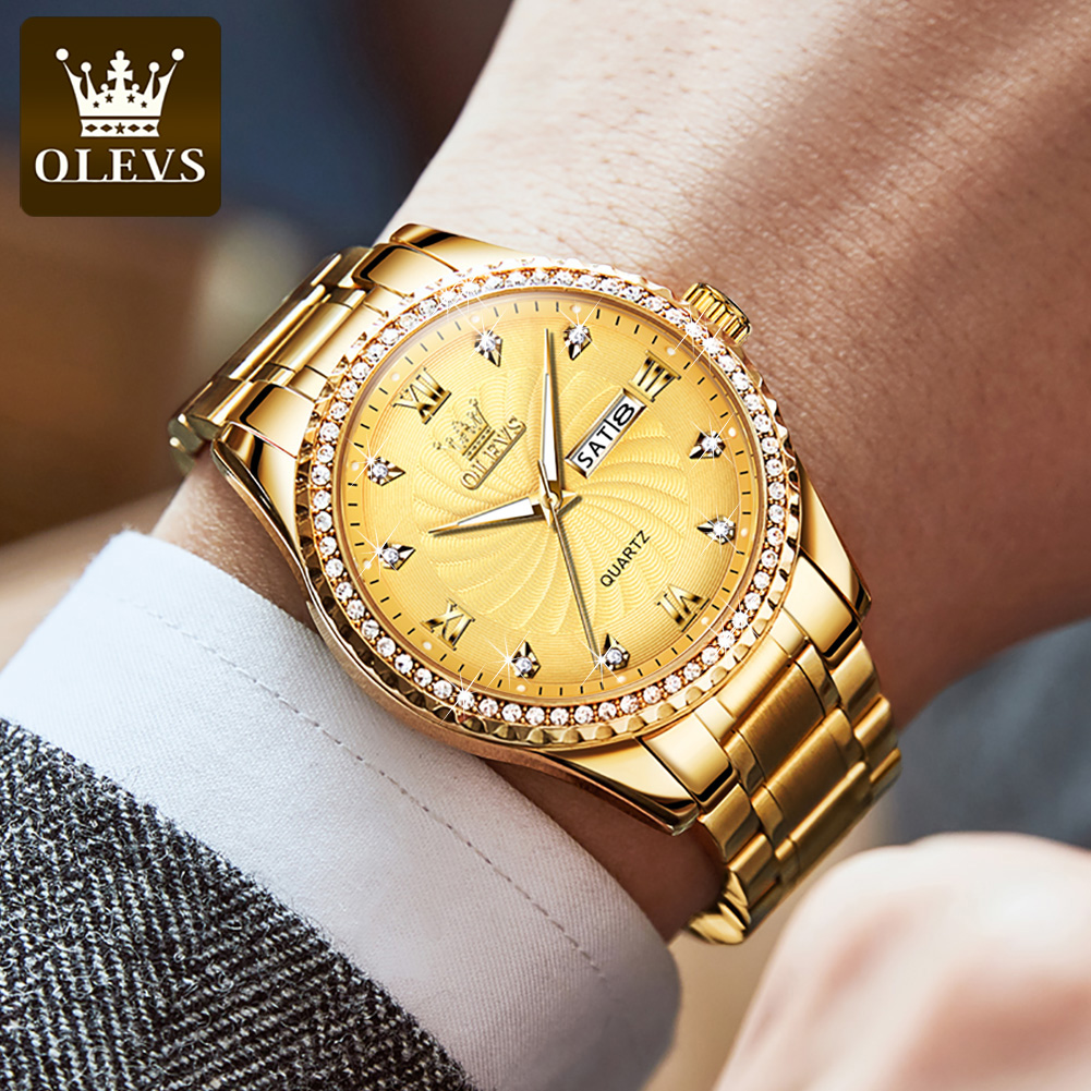 OLEVS 5565 高級ブランドクォーツ時計男性用防水ダイ - Luxury Watch Magazine のレビューと価格