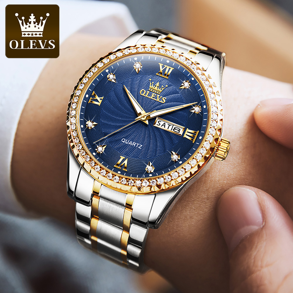 OLEVS 5565 高級ブランドクォーツ時計男性用防水ダイ - Luxury Watch Magazine のレビューと価格