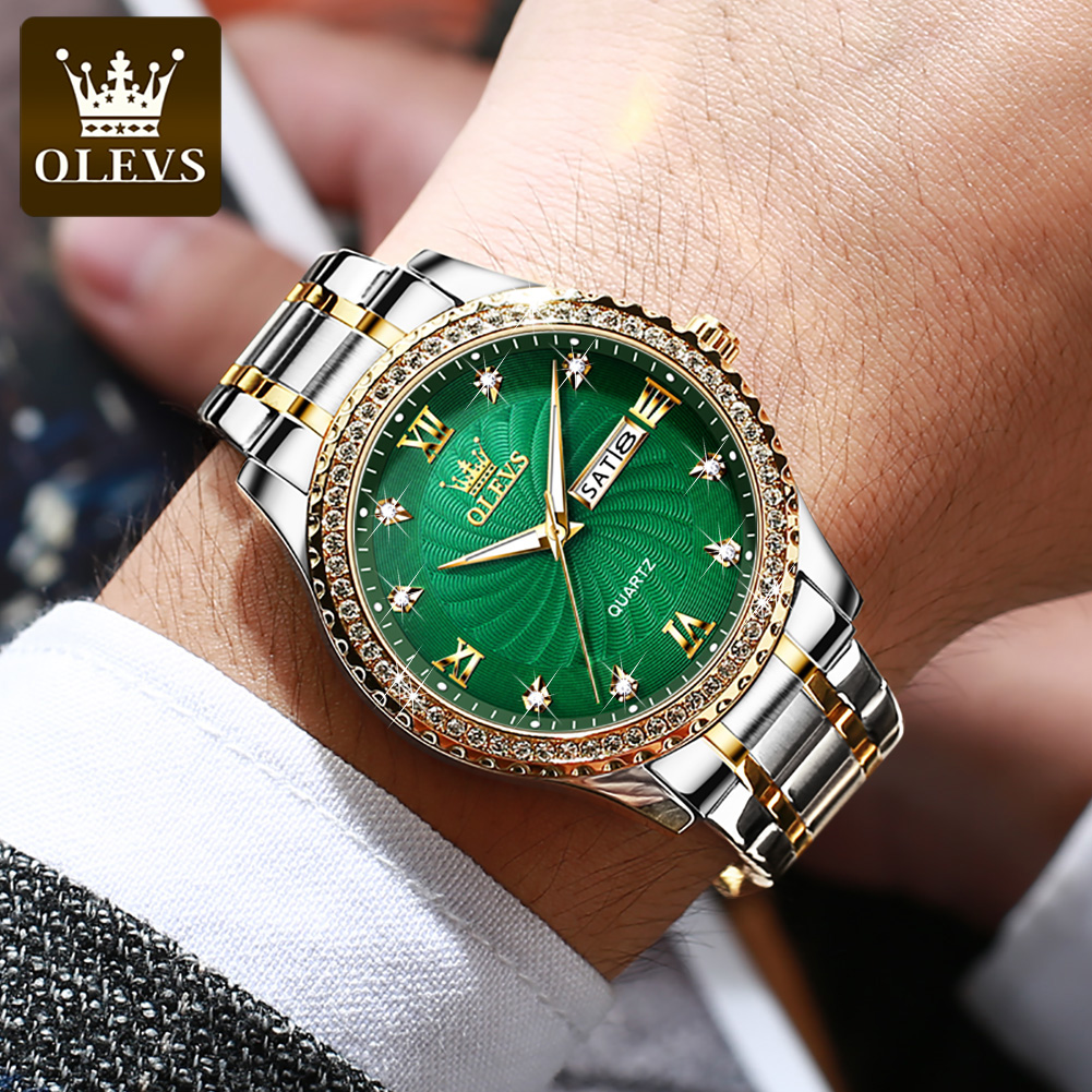 OLEVS 5565 高級ブランドクォーツ時計男性用防水ダイ - Luxury Watch Magazine のレビューと価格