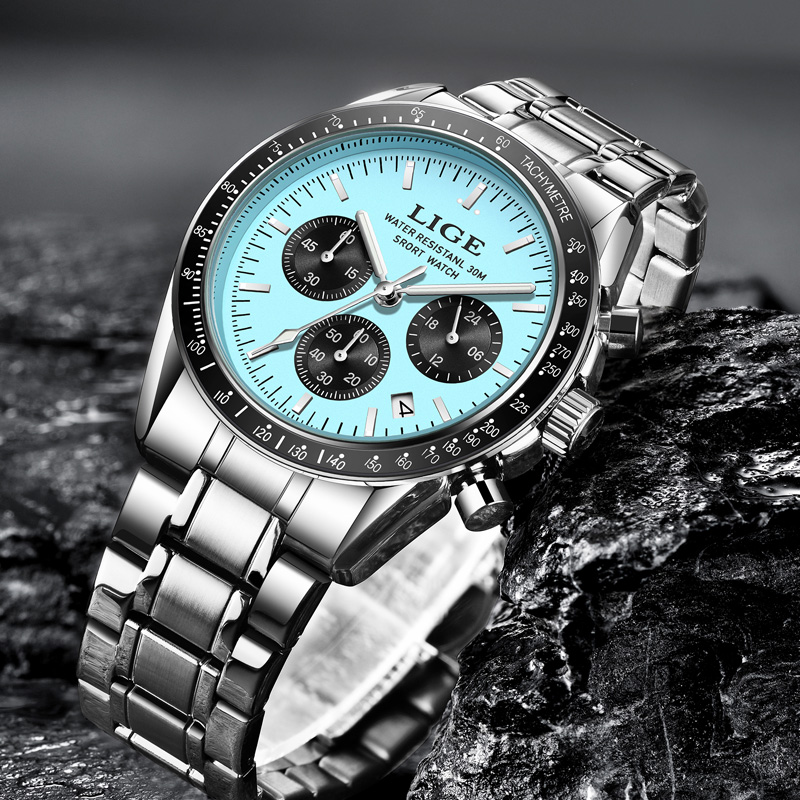 LIGE トップブランドの高級新しいメンズ腕時計クォーツマン - Luxury Watch Magazine のレビューと価格