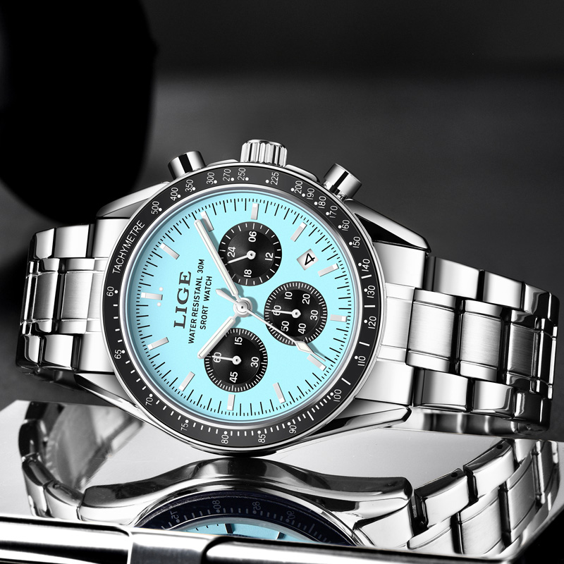 LIGE トップブランドの高級新しいメンズ腕時計クォーツマン - Luxury Watch Magazine のレビューと価格