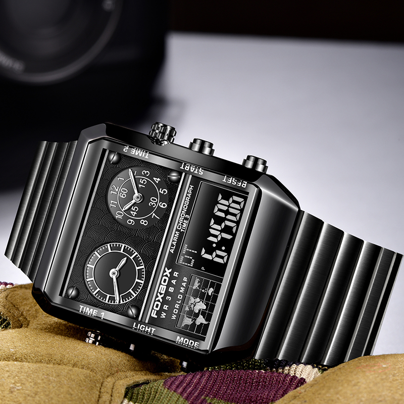FOXBOXメンズ腕時計ブランド高級スクエアウォッチ男性用ク - Luxury Watch Magazine のレビューと価格