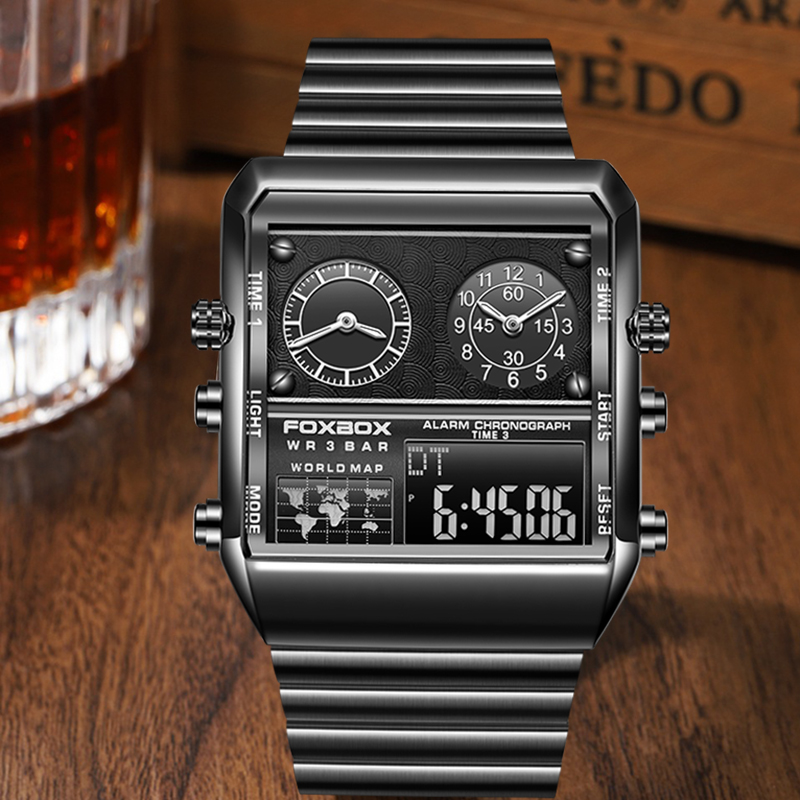 FOXBOXメンズ腕時計ブランド高級スクエアウォッチ男性用ク - Luxury Watch Magazine のレビューと価格