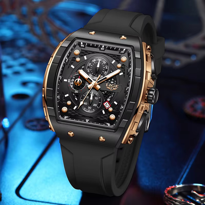 LIGEトップブランド高級メンズ腕時計、スクエアクォーツ腕時 - Luxury Watch Investment のレビューと価格