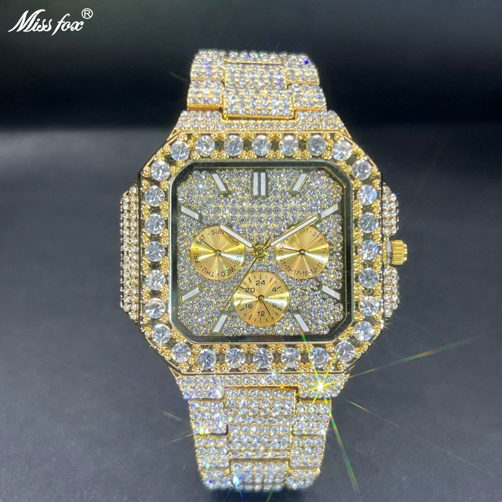 ミスフォックス メンズ ラグジュアリー ダイヤモンドウォッチ - Luxury Watch Iceberg のレビューと価格